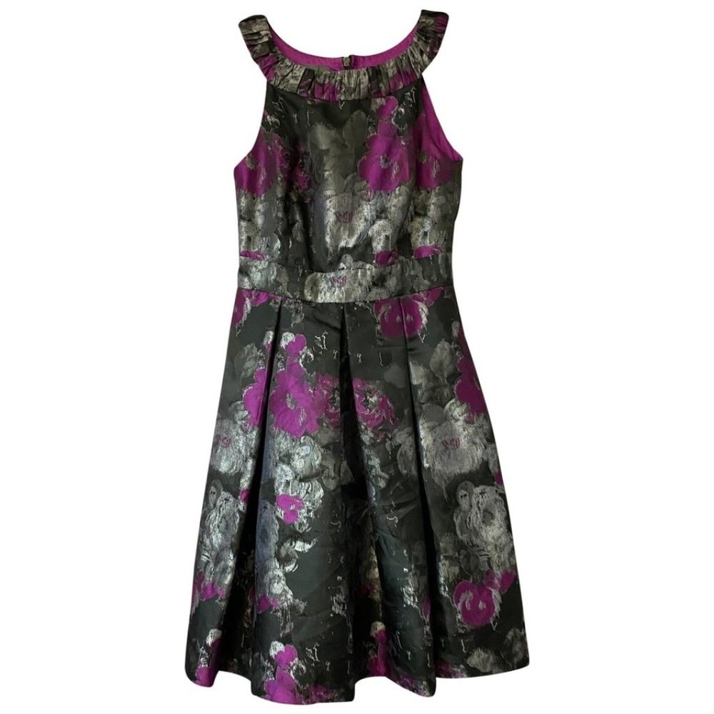 APANAGE PRINTED MULTI COLOR POLY PLEATED DRESS 6